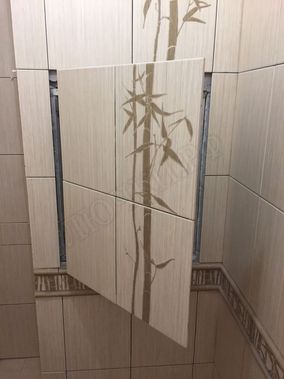 Люк под плитку Нажимной Секрет-Лайт 2 створки 750*450 Люк под плитку Нажимной Секрет-Лайт 2 створки 750*450