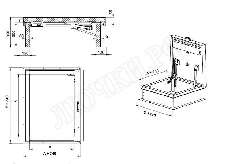 Люк для выхода на кровлю "АЛЬТАИР" ( EI-60) - магазин Урал-Люки