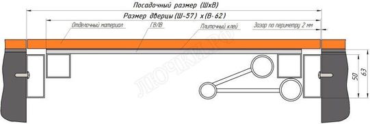 Люк под плитку Нажимной Железяка 500*1600 Люк под плитку Нажимной Железяка 500*1600