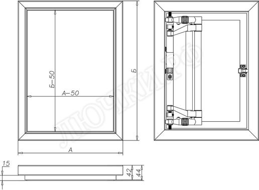 Люки под плитку Евроформат АТР 300*900 Люки под плитку Евроформат АТР 300*900