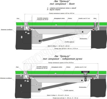 Напольный люк Премьер 750*1350 Напольный люк Премьер 750*1350