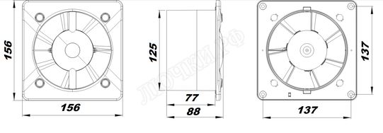Вытяжной вентилятор Awenta System+, Turbo, 125, KWT125W Вытяжной вентилятор Awenta System+, Turbo, 125, KWT125W